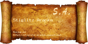 Stiglitz Aranka névjegykártya