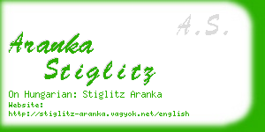 aranka stiglitz business card